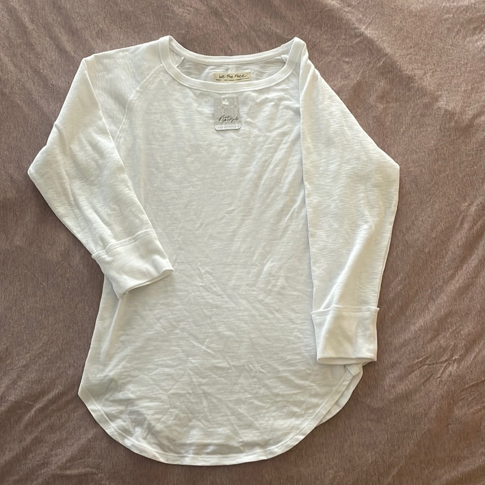 New with tags free people white t